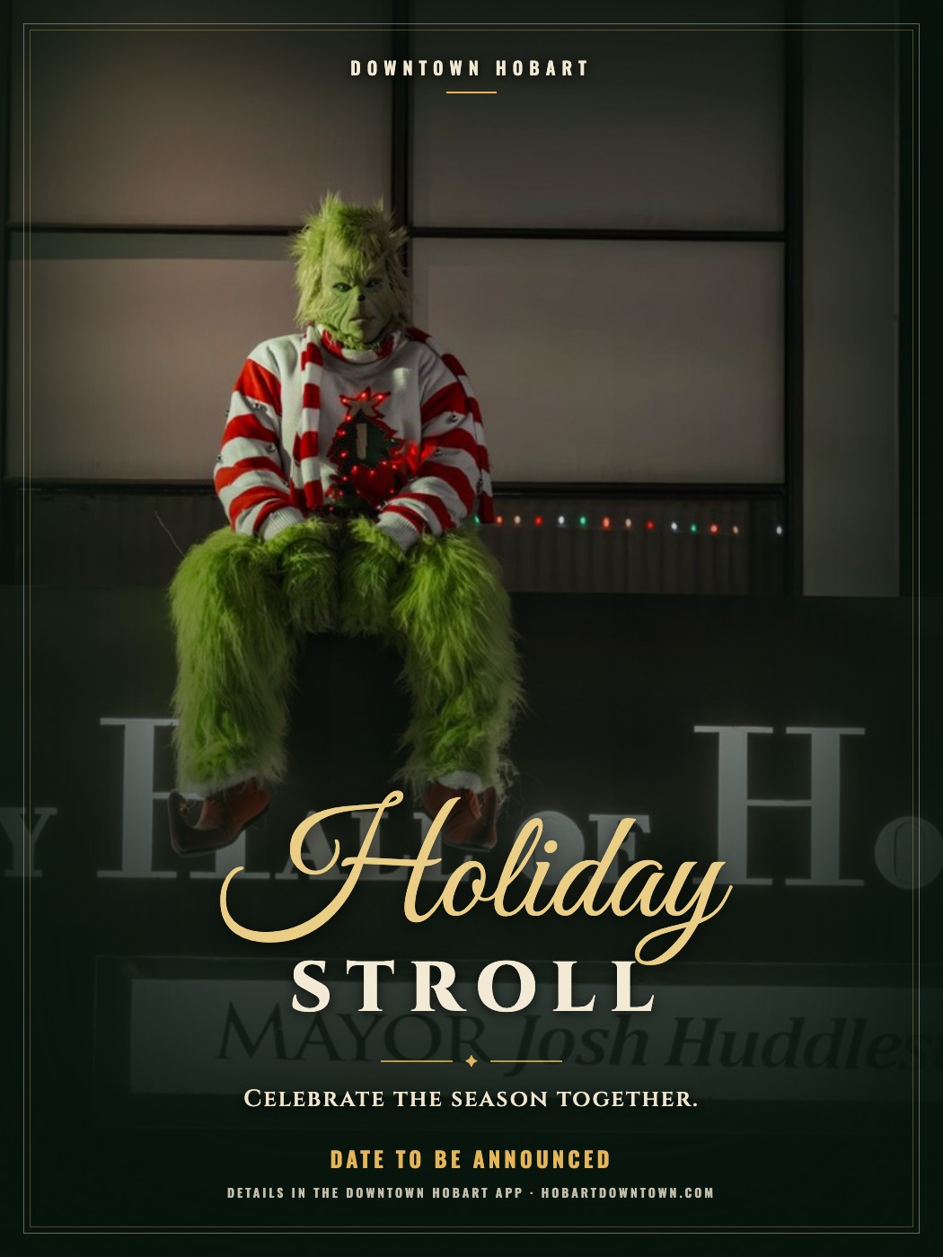 Downtown Hobart Holiday Stroll flyer