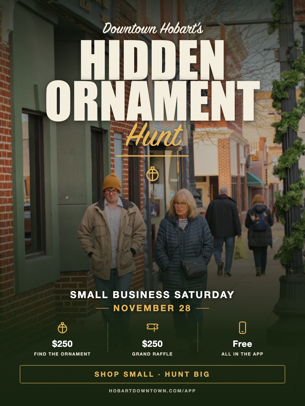 Hobart's Hidden Ornament Hunt flyer