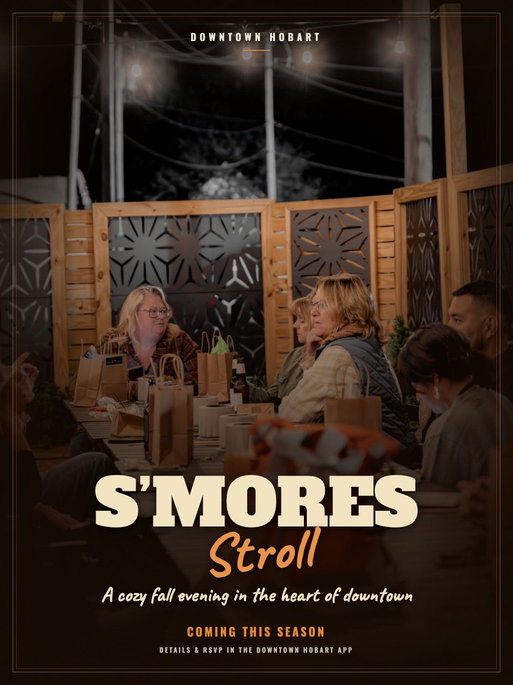Downtown Hobart S'mores Stroll flyer